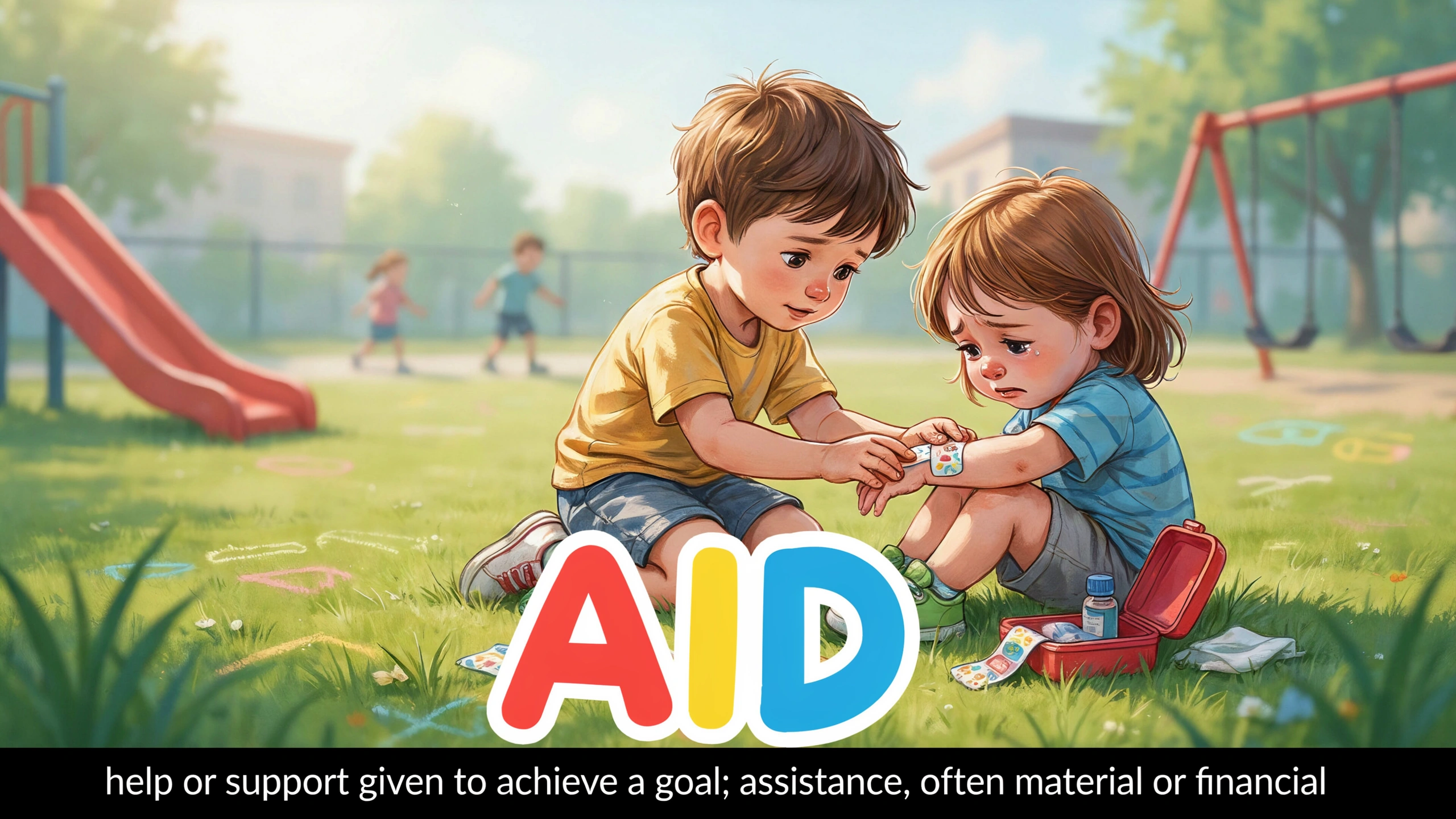 English Illustration for aid